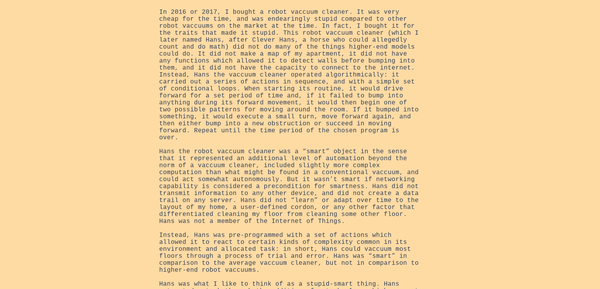Screen capture of a peach-beige background with a wall of small text in the middle. It is mostly unformatted, except for paragraph breaks.
